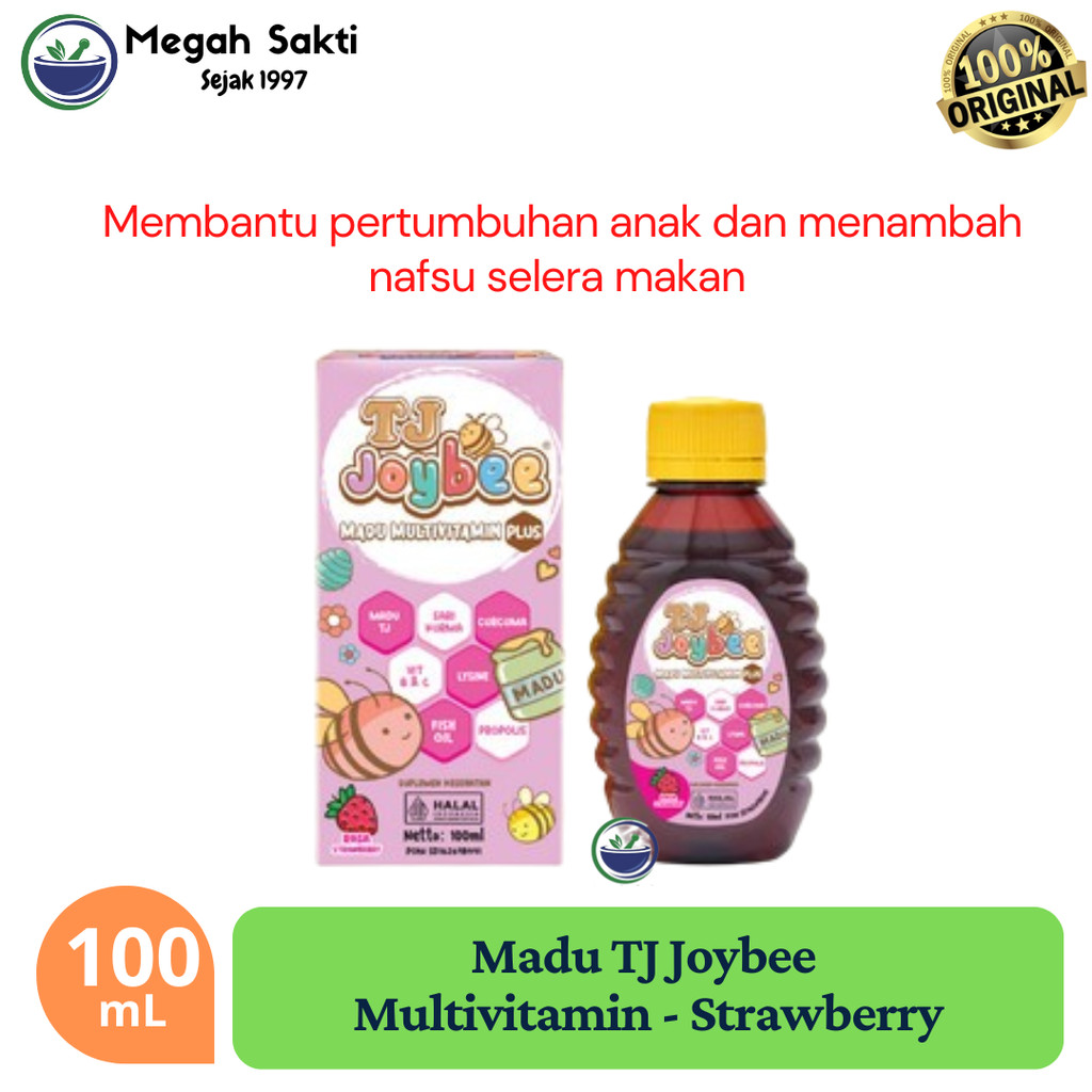 

Megah Sakti - Madu Tj Joybee / Madu Multivitamin Plus 100 mL (Rasa Strawberry)