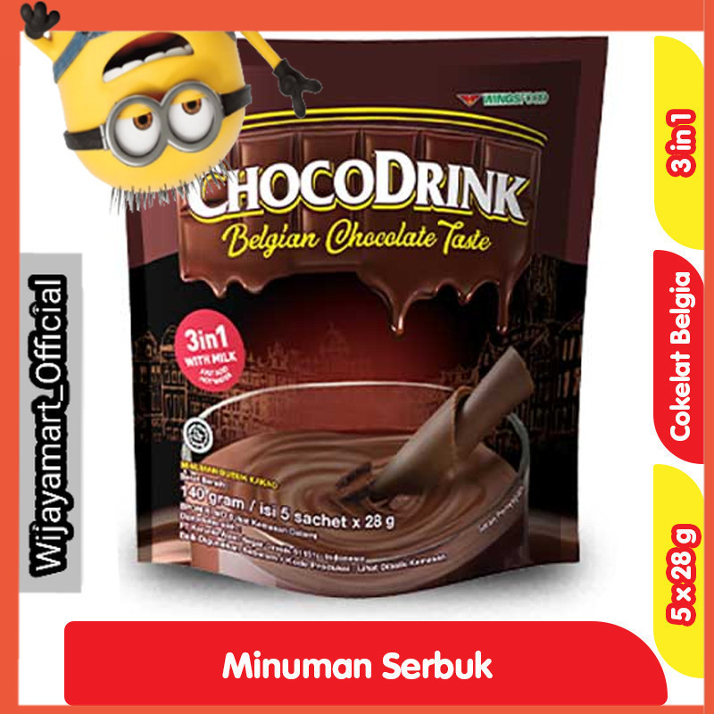 

CHOCODRINK Minuman Instan Belgian Cokelat 5 x 28 g