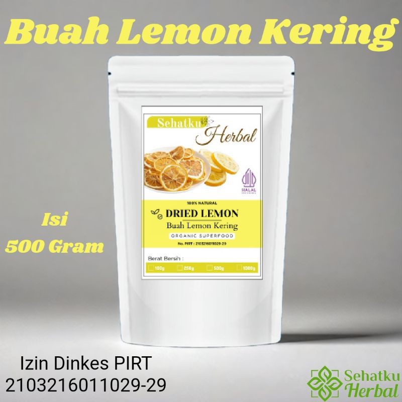 

Sehatkuherbal Dried Lemon tea : Buah Lemon kering isi 500 gram