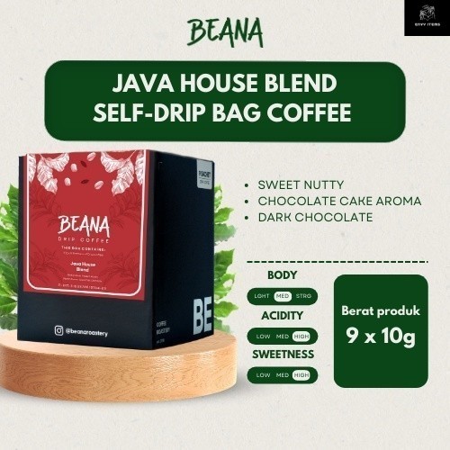 

Beana - Java House Blend Self-Drip Bag Coffee Box (9 sachet)