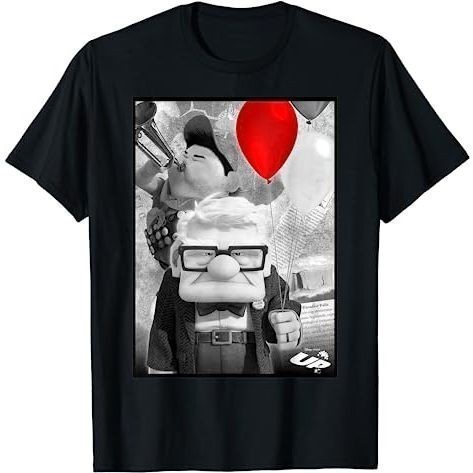 Disney Pixar UP Carl Russell Trumpet Red Balloon T-Shirt T-Shirt
