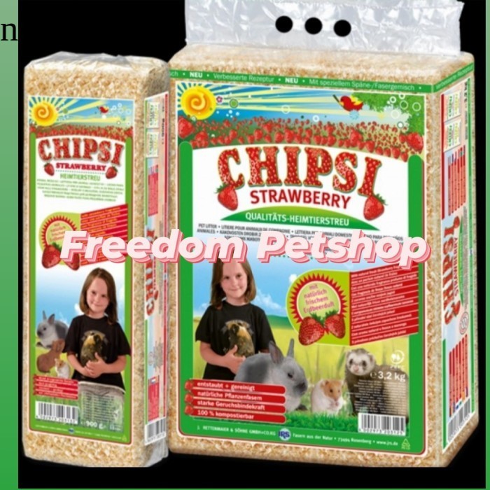 

Chipsi 3.2kg - Serbuk Kayu - Alas Kandang Hewan - STRAWBERRY antik