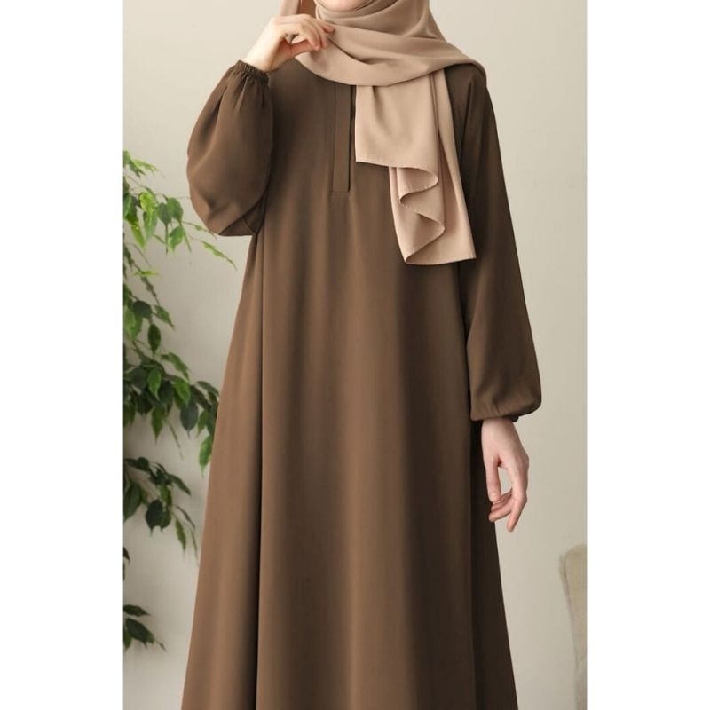 FR54E Gamis Khodijah Toyobo Polos Premium | Gamis Toyobo Polos