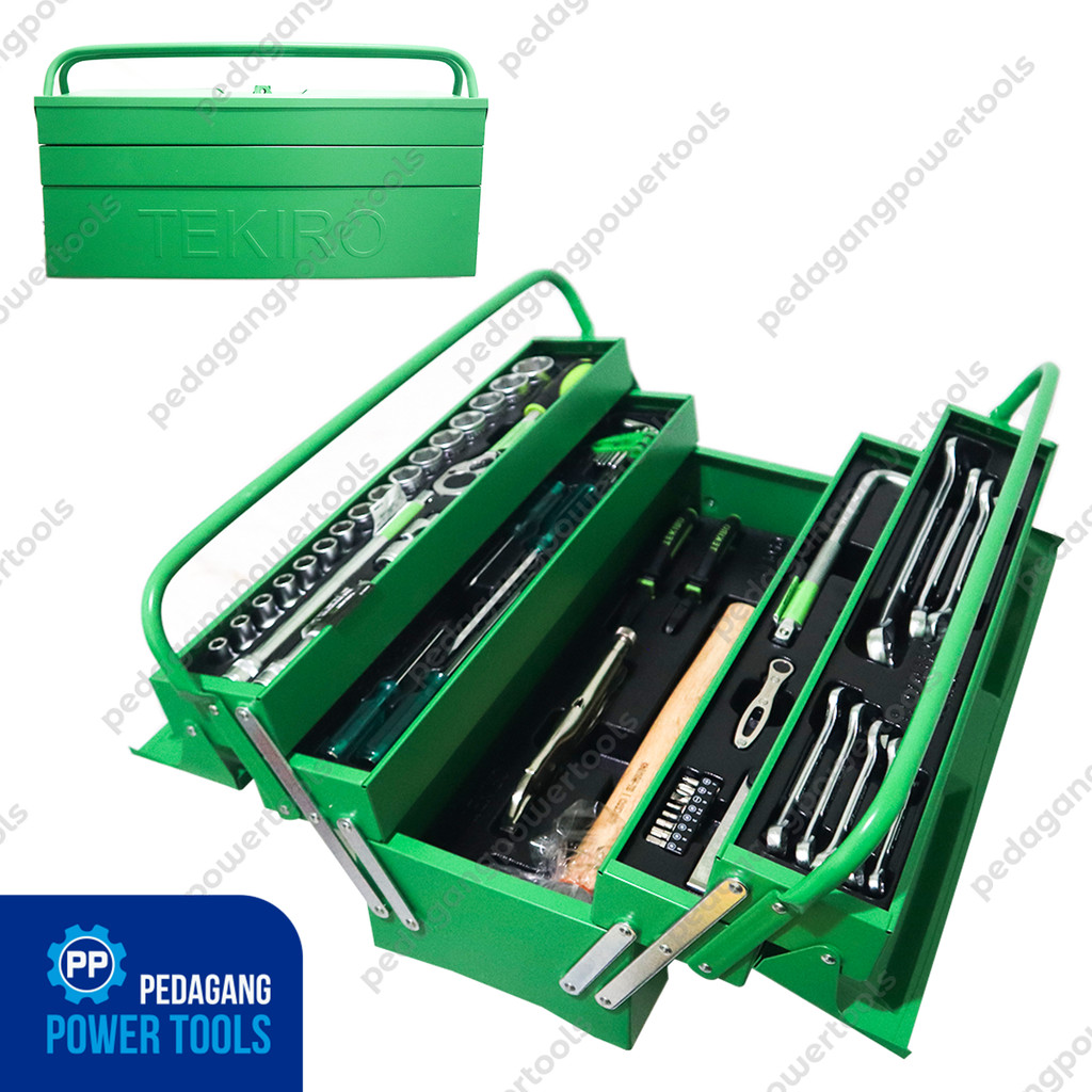TEKIRO ST-TB1944 Tool Kit Set 72 pcs Mekanik Box Besi Kotak Perkakas Toolkit Kunci Socket Wrench
