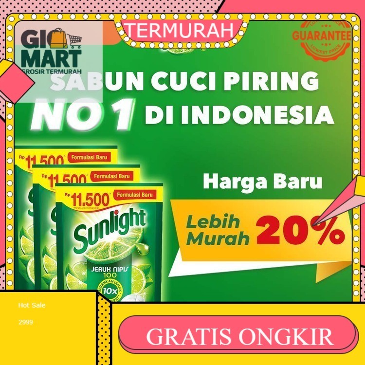 

Sunlight Sabun Cuci Piring Jeruk Nipis Refill 635mL Triplepack