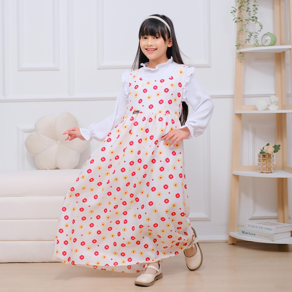 Salma Baju Overall Anak Perempuan Ala Korea untuk Anak TK SD Lengkap