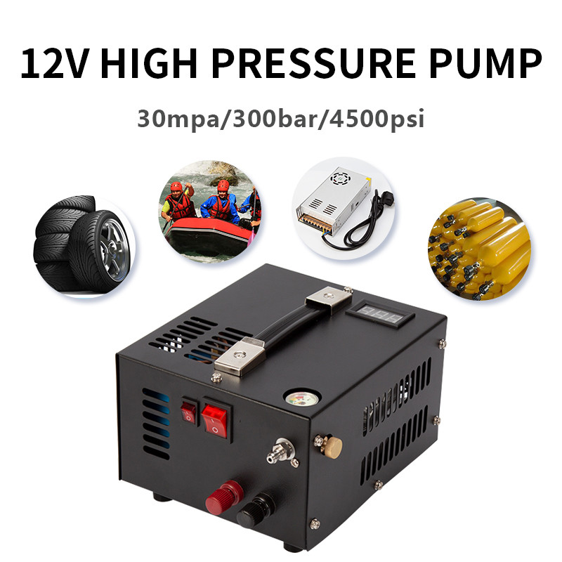 4500Psi 300Bar Portable PCP Air Compressor Pump 110V/220VAC 12VDC High Pressure with Transformer for