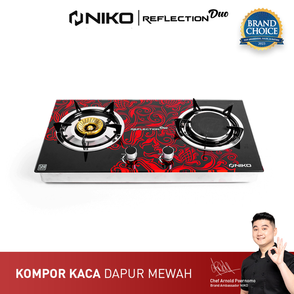 Kompor Kaca 2 Tungku Reflection Duo