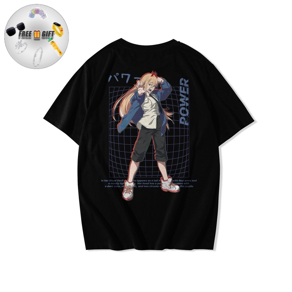 [FREE GIFT] Kaos Power chainsaw man baju chainsawman Tshirt 24S