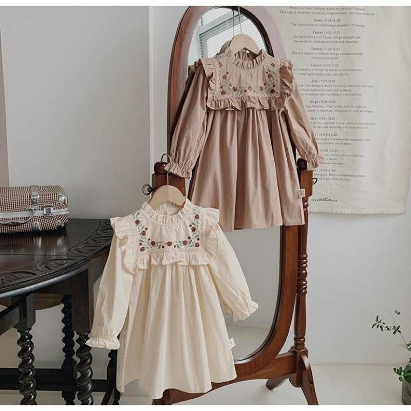 SW32Q (Mommyhoky) DUDUCREAM Dress anak import Dress Baby Doll anak Premium Dress Classic gaya Eropa