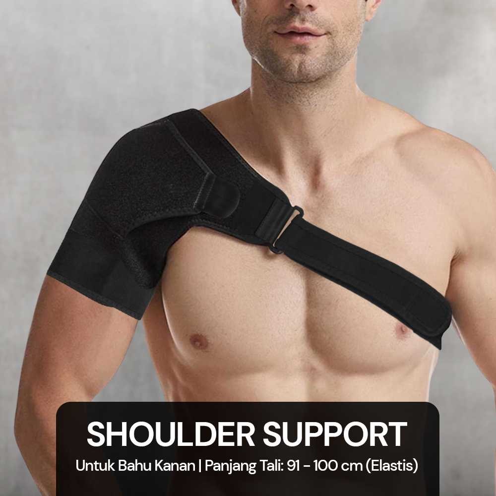 COD Shoulder Support Brace Belt Deker Pelindung Penyangga Bahu Kanan Cedera Untuk Olahraga Badminton