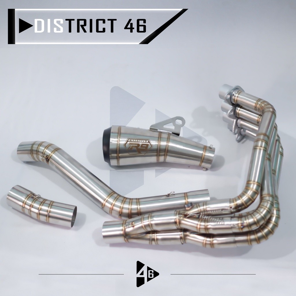 KNALPOT RACING R9 GP FULL SISTEM UNTUK NINJA ZX-25R