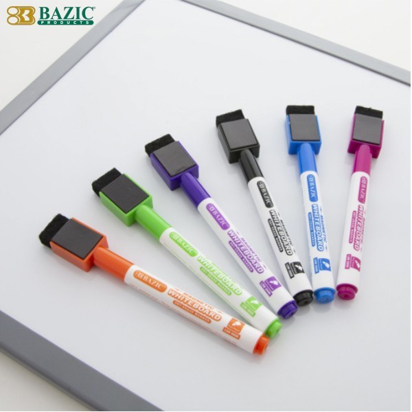 

Bazic Bright Color Magnetic Dry-Erase Markers (6/Pack) - Spidol