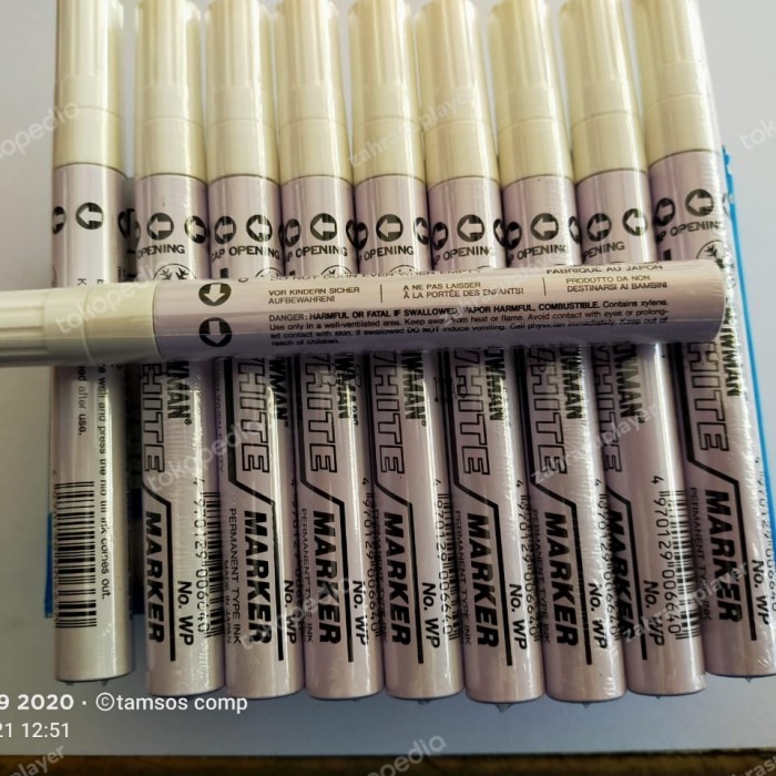 

Snowman paint marker white - Hitam