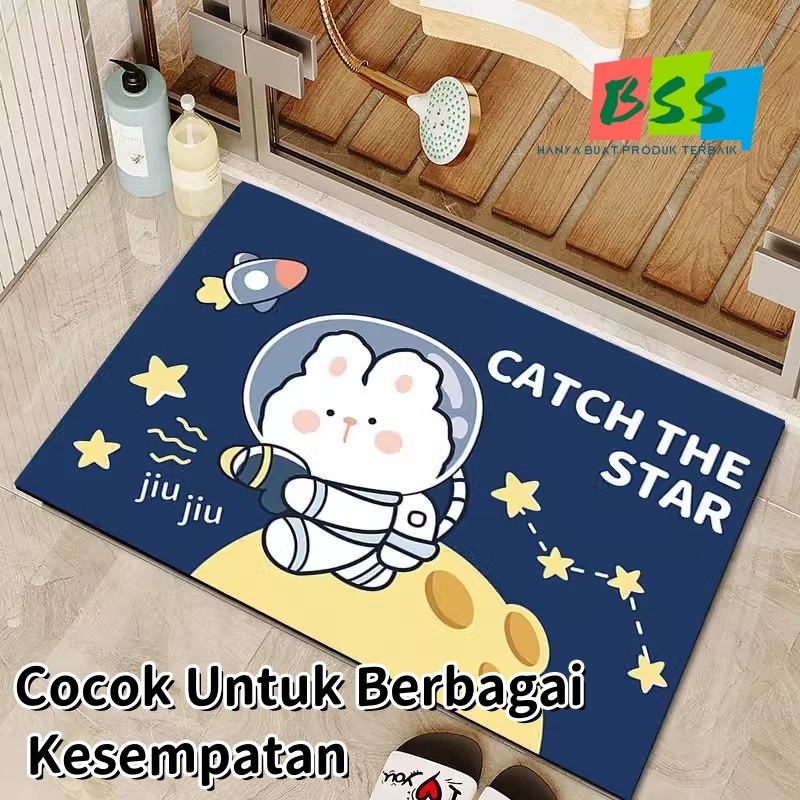 Karpet/Keset Lantai Dapur/Kamar Mandi/Keset Pintu Toilet Kamar Mandi Penyerap Air Anti-selip Karpet 