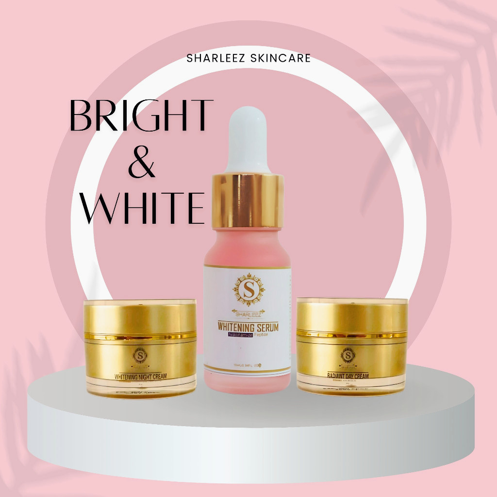 TRIO BUNDLING PREMIUM - Day Cream + Night Cream + Serum Whitening Sharleez Skincare