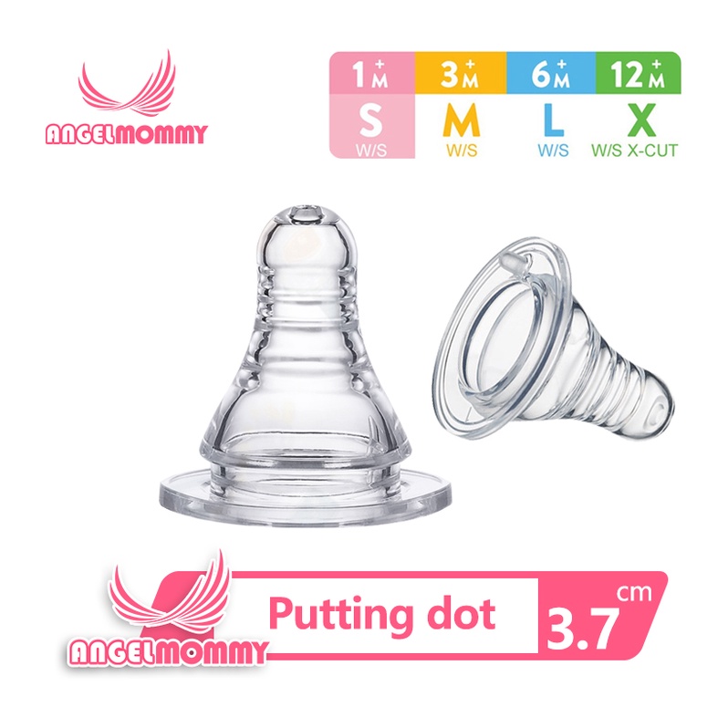 Puting Dot Bayi Peristaltic Slim Neck Nipple Murah Dot Bayi botol susu XNZ