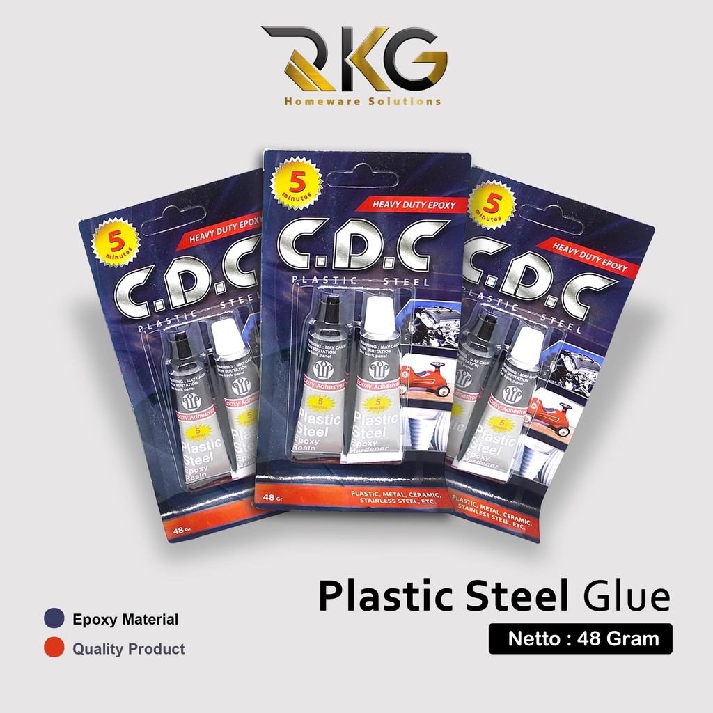 

Lem Besi Epoxy Plastic Steel - 48gram