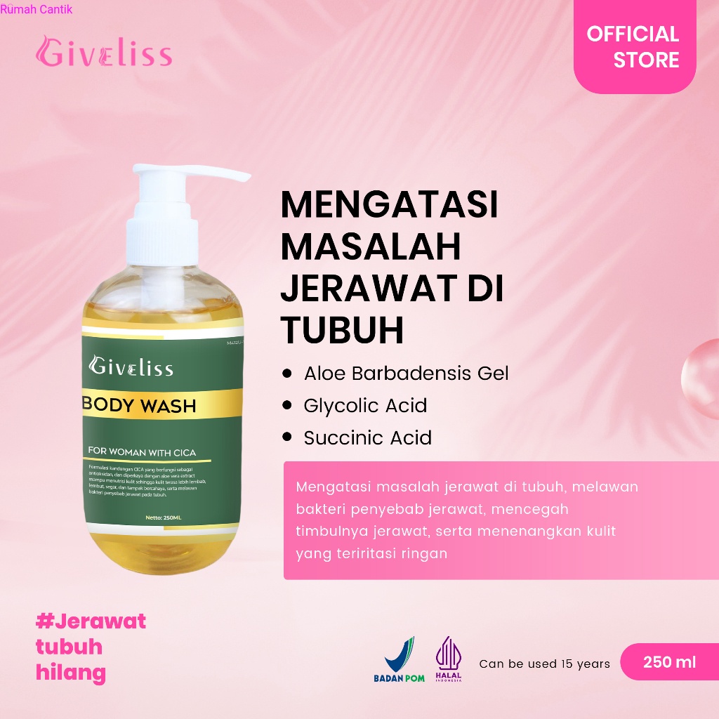 GIVELISS Body Wash Anti Acne With CICA Rc