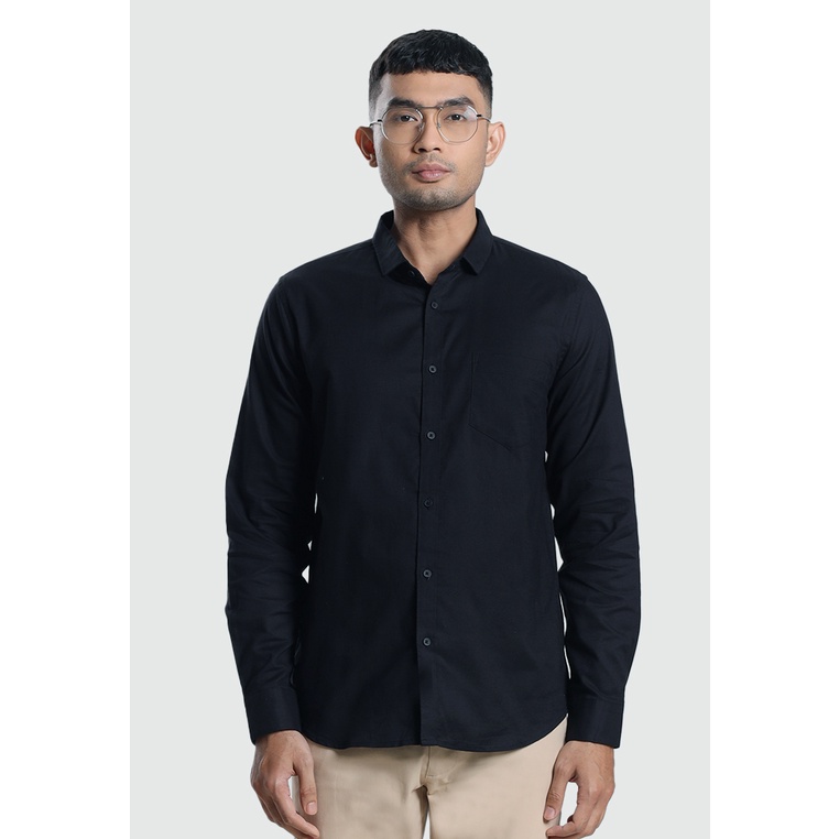 MOC Kemeja Lengan Panjang Pria CASPIAN-BLACK