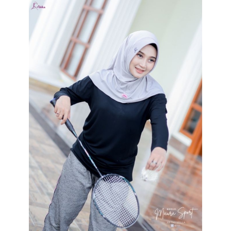 Bergo Maura Sport Abika Hijab Terbaru Kekinian Jilbab Instan Olahraga Jersey Stella Kerudung Volly V