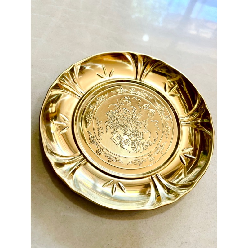 Talam Nampan Gelas Teko Piring Kuningan Gold Oleh Haji