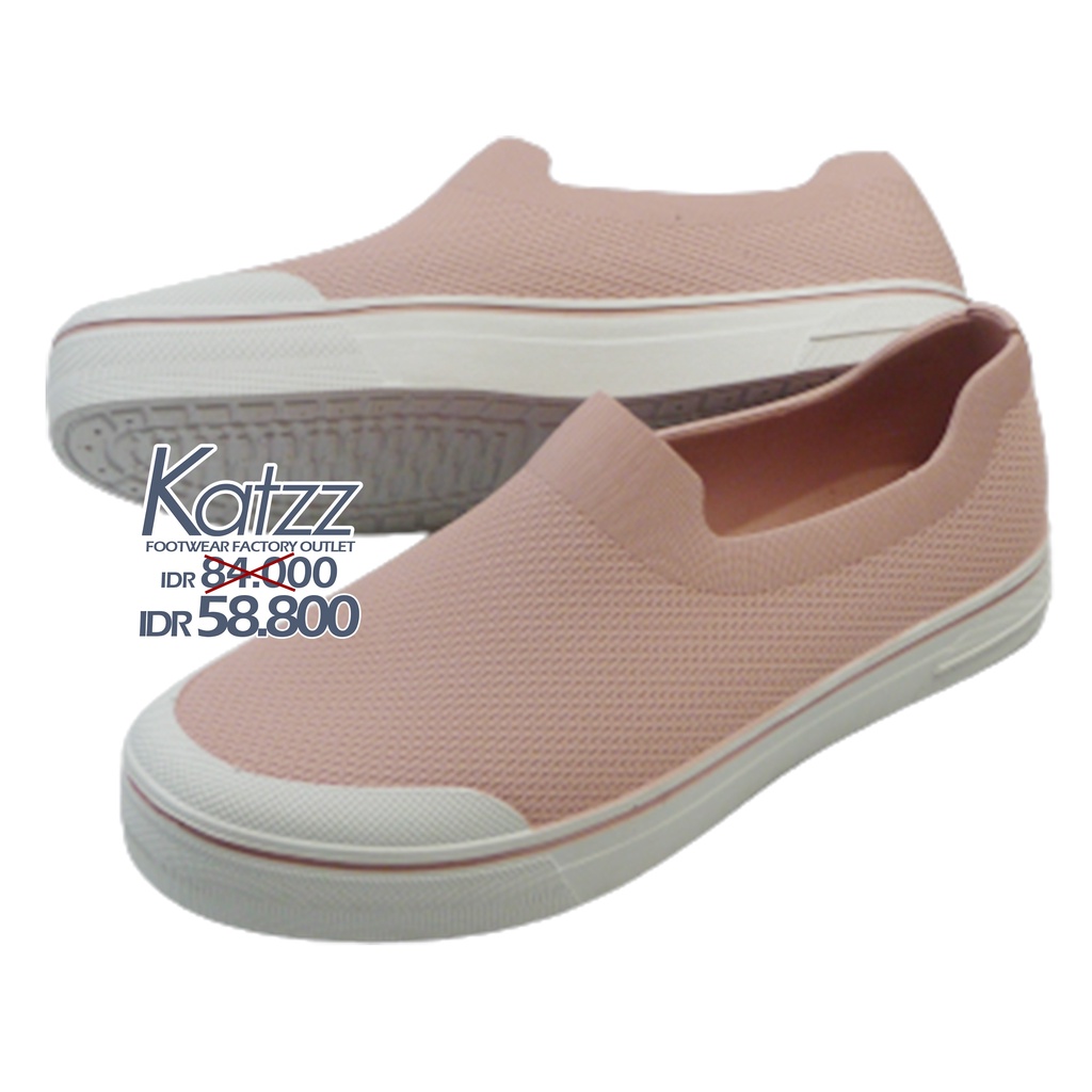 Katzz - Sepatu Kerja Casual Uk 37 - 40 / Sepatu Wanita Warna Pink / Sepatu Sporty Anti Slip / Sepatu Ringan Dengan Harga Terjangkau [ Katzz ATT ASL 508 Pink ]