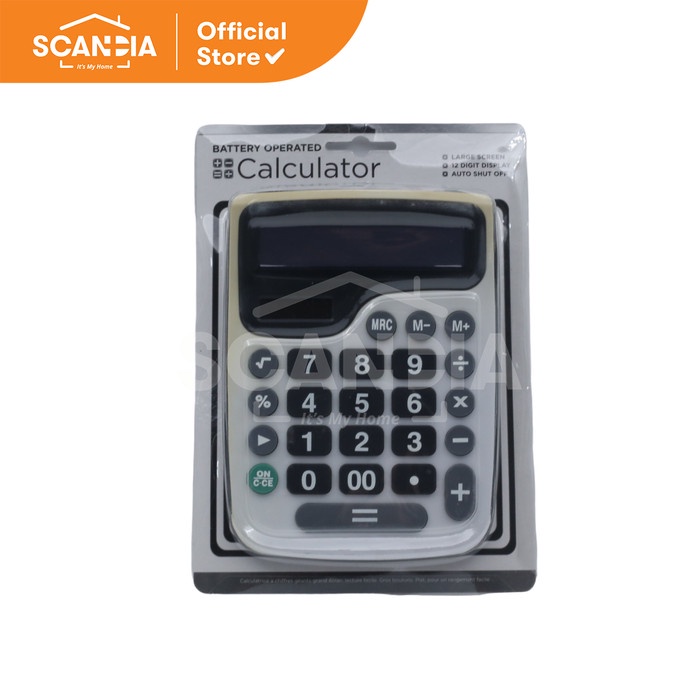 

SCANDIA Calculator 12 Digit Battery Ope White (EF0024)