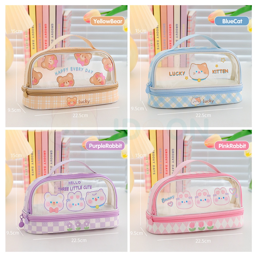 

Jual Produk IDOON Pencil Case Transparan Korea Tempat Pensil Besar Dua Lapis Kotak Pensil Tempat