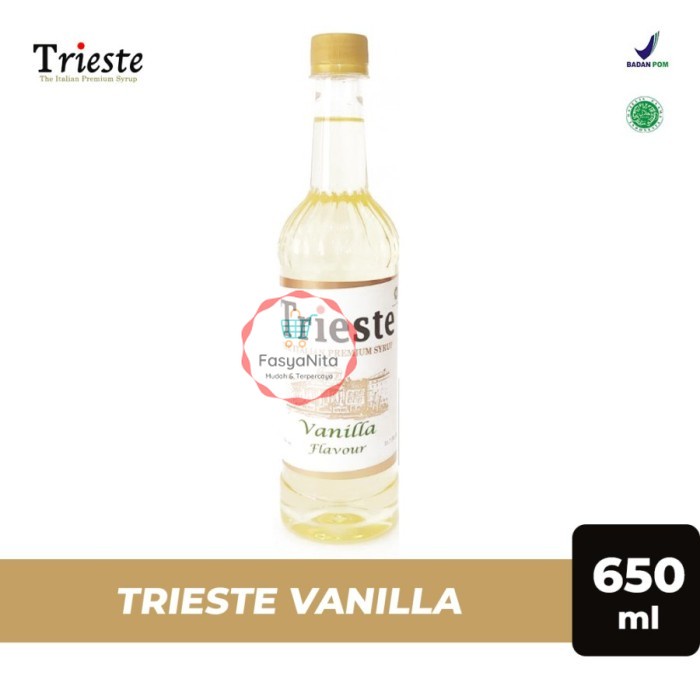 

Vanilla Syrup Trieste / Sirup Trieste Vanilla (Botol 650ml) - FasyAnita Mart Denpasar