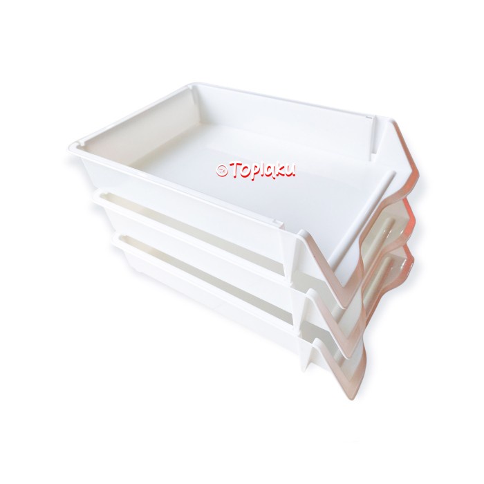 

Rak Dokumen Kertas F4 3 Susun Meja Paper Tray Document File - Biru