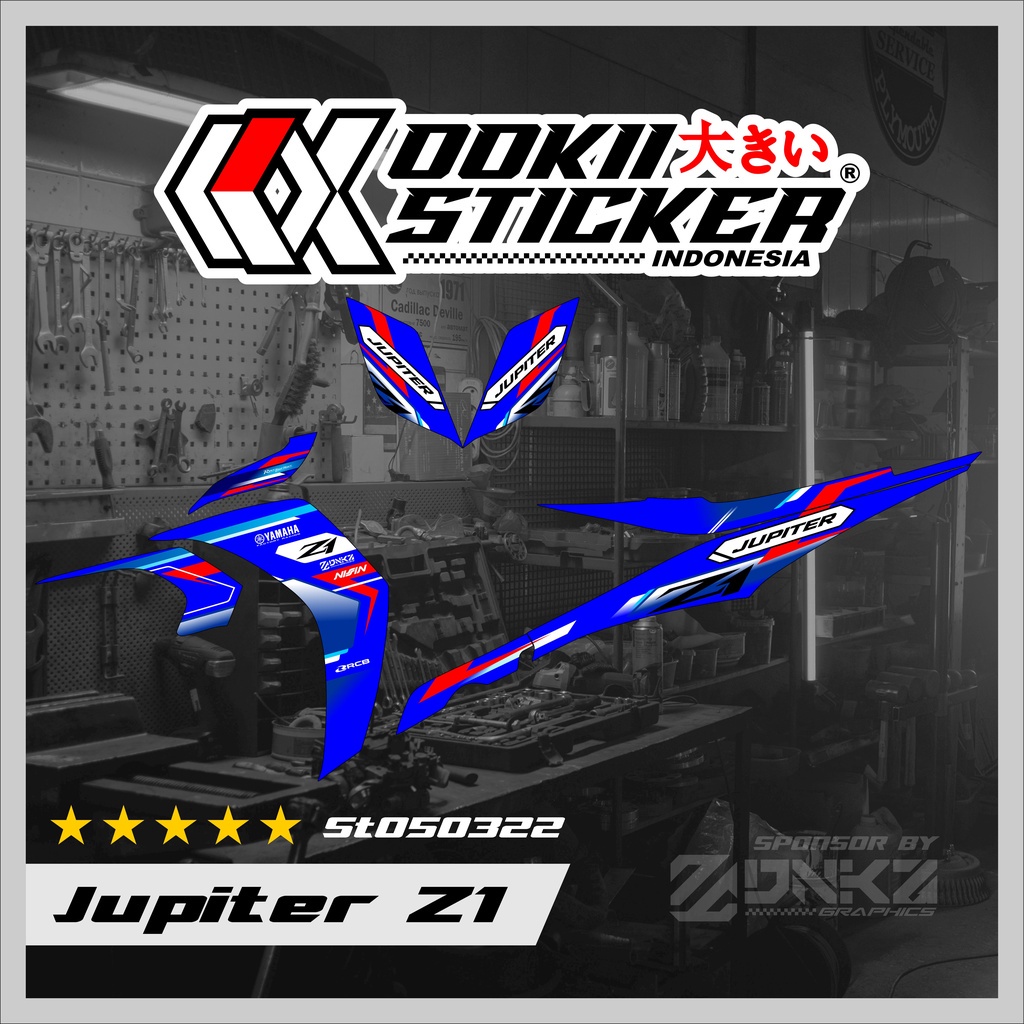 Stiker Jupiter Z1 Lagenda 115Z Jupiter RC Decal Striping Jupiter Z1 Premium Racing ST050322 OOKII