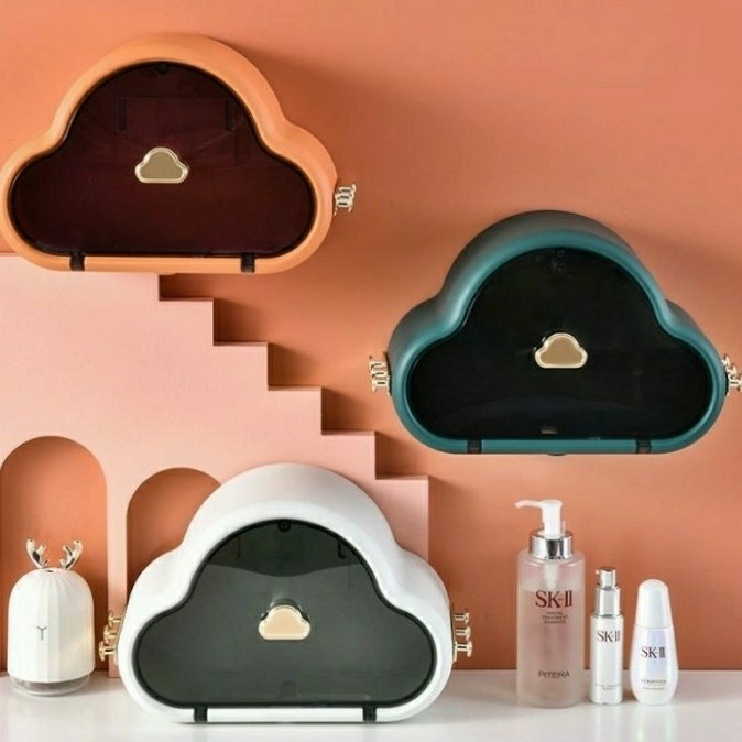 RAK KOSMETIK AWAN RAK DINDING AWAN MULTIFUNGSI TEMPAT KOSMETIK TISSUE TOILET RAK DINDING