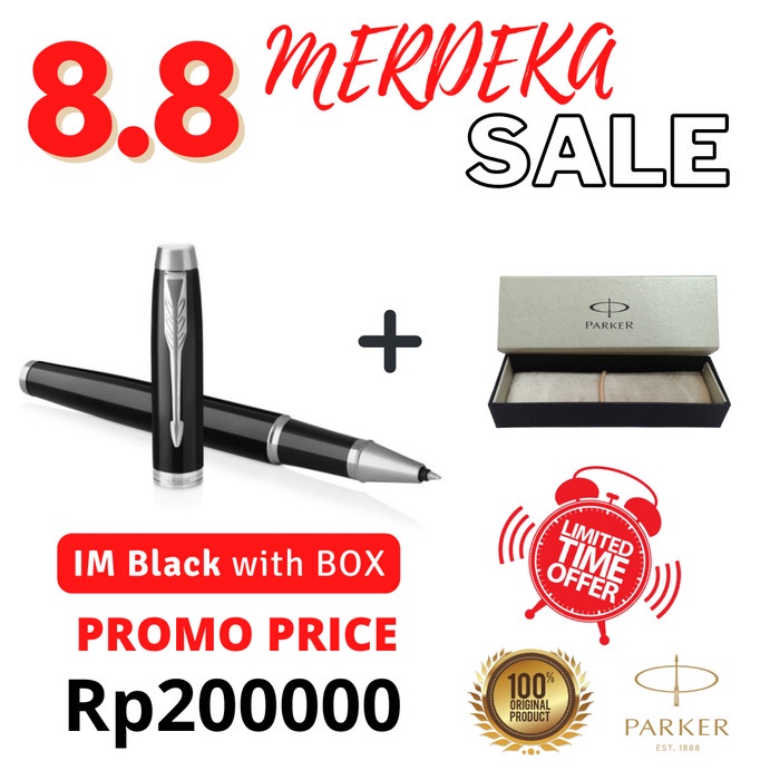 

Best Seller- [Original] Premium Parker IM BLACK Chrome Trim Rollerball [Original]