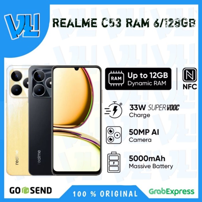 Realme C53 Ram 6/128GB [Ram 6GB Internal 128GB] - Garansi Resmi