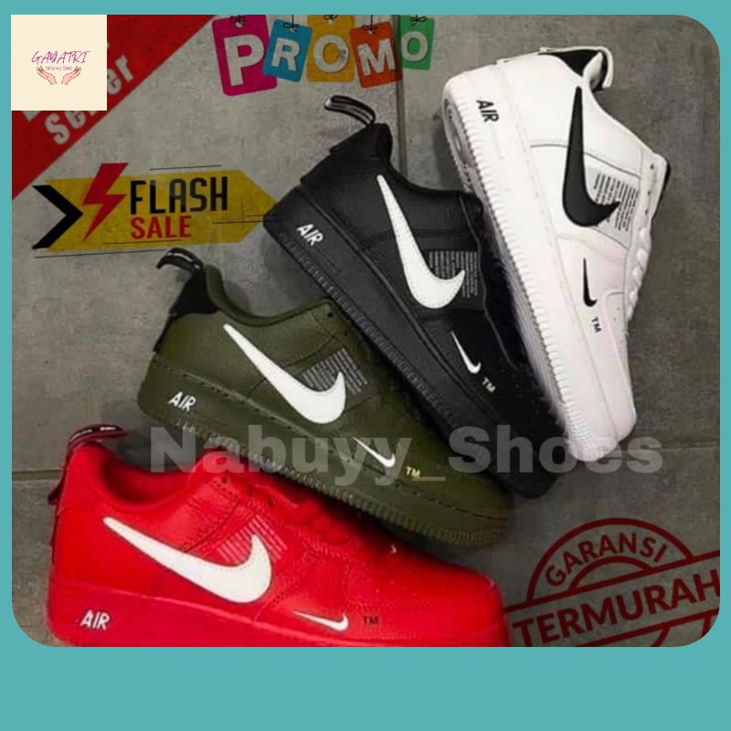 Sneakers Terbaru / MAN & LEDIES SEPATU NK3 A1R FORC3 1 ONE UTILITY LV8 '07 MID LOW FULL WHITE PUTIH 