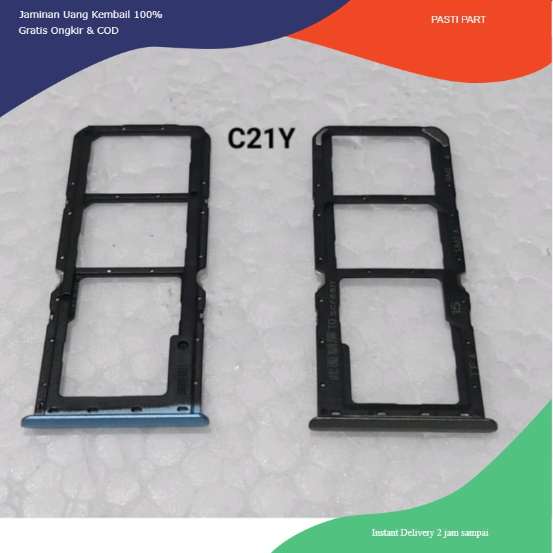 sim tray sim holder slot sim realme c21y / realme c25y