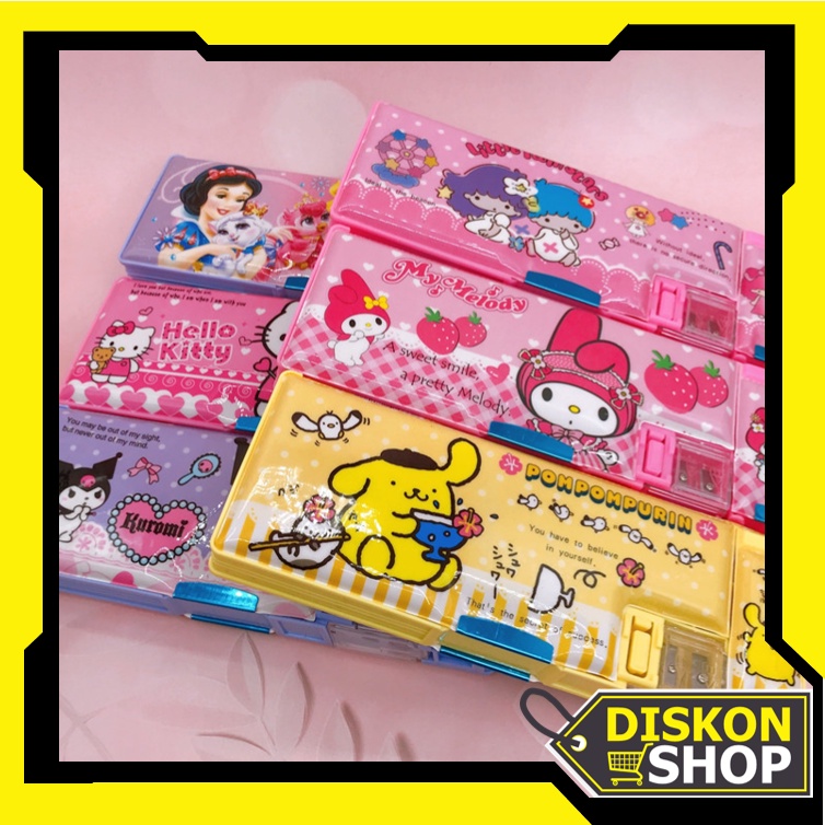 

Diskon Shop - S5984 Kotak Pensil Sanrio / Kotak Pensil Magnet 2 Sekat / Kotak Pensil Anak Dilengkapi Rautan / Kotak Pensil Karakter Lucu