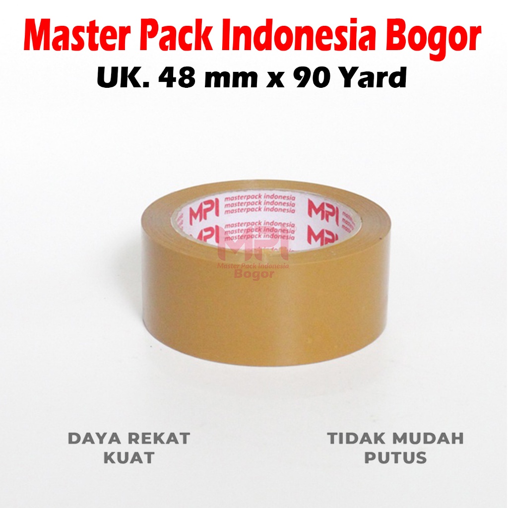 

Lakban Coklat 48 MM x 90 YARD / Lakban Untuk Packing - Lakban Master Pack Indonesia