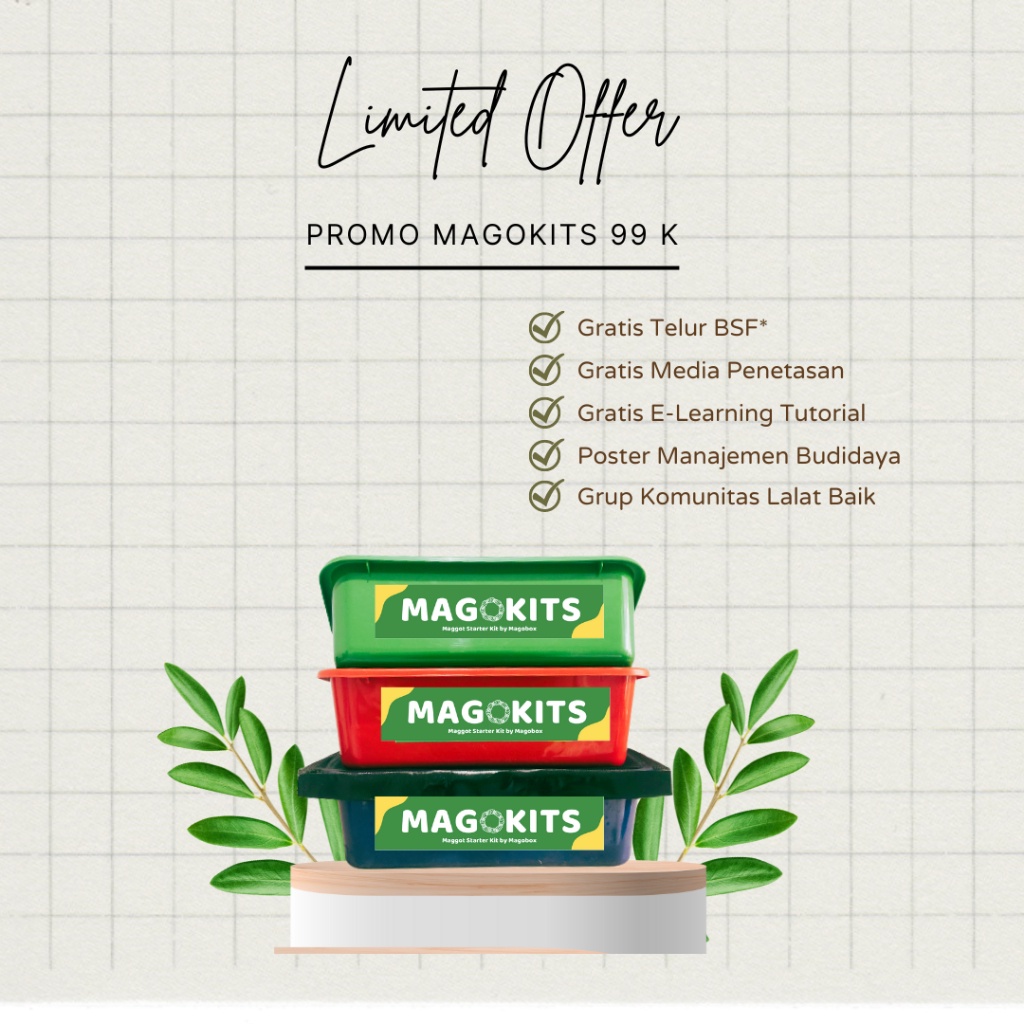 RIJ291 Magokits Maggot Starter Kit Box Paket Budidaya Maggot Ekonomis by Magobox