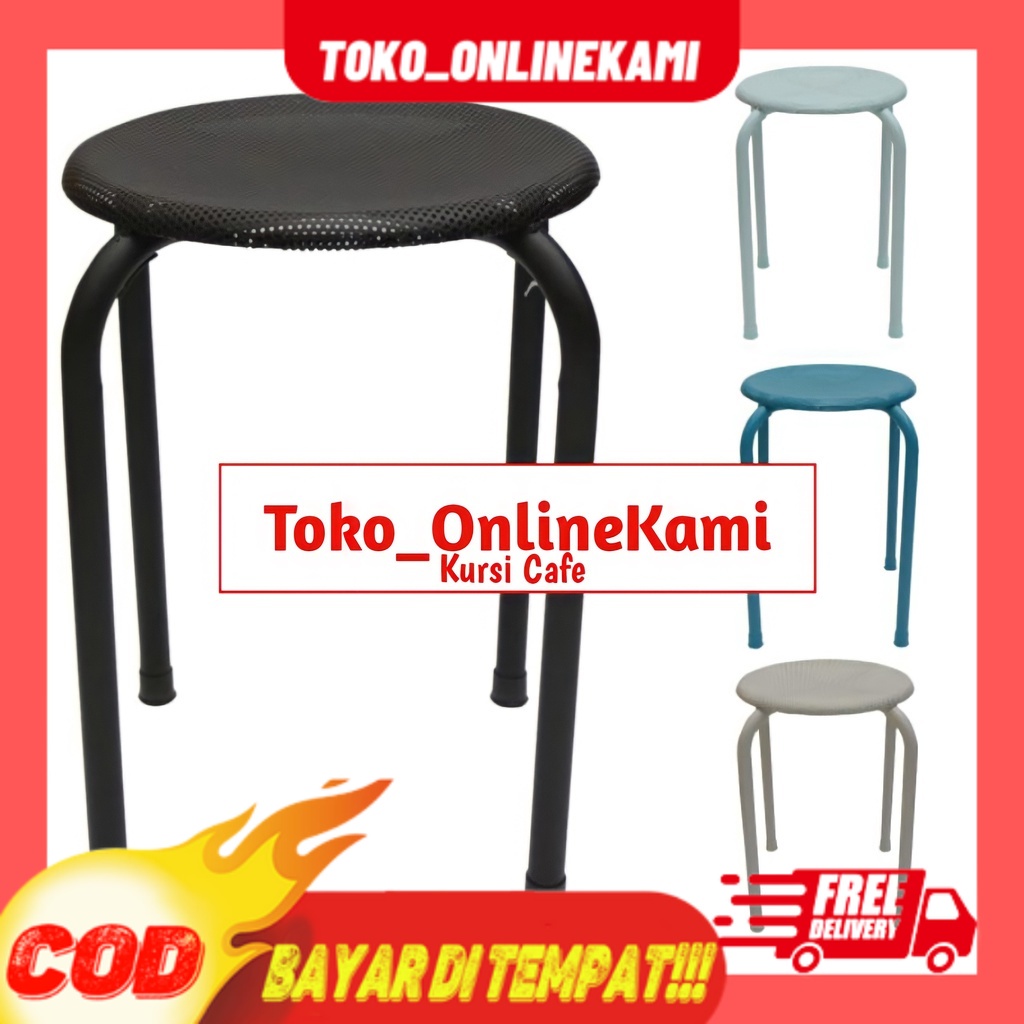 Kursi Cafe/Kursi Soleil Bulat Metal Stool/kursi Cafe/Kursi Minimalis/Kursi Modern/Bangku Teras