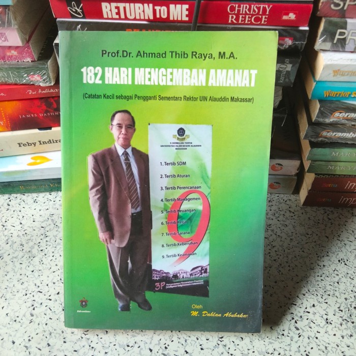 Buku Otobiografi,Prof.Dr.Ahmad T.Raya, M.A.182 HARI MENGEMBAN AMANAT
