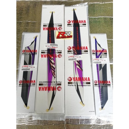 grapik grafik striping stiker bendera catur original ori yamaha mio sporty lama old black hitam 2003