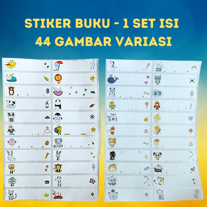 

Sticker Buku Stiker Waterproof Tumbler kotak bekal makan minum pensil