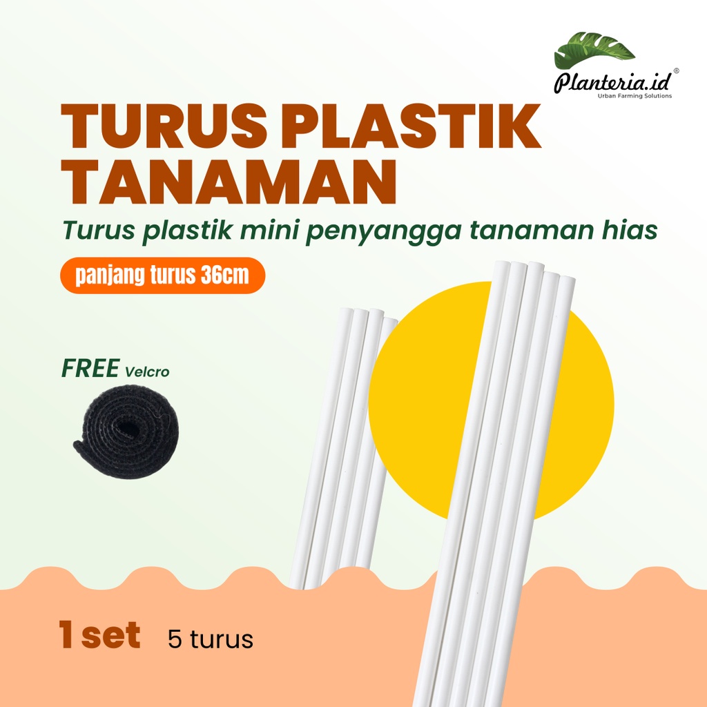 Planteria Turus Plastik Tanaman Turus Tanaman Plastik Putih Free Velcro