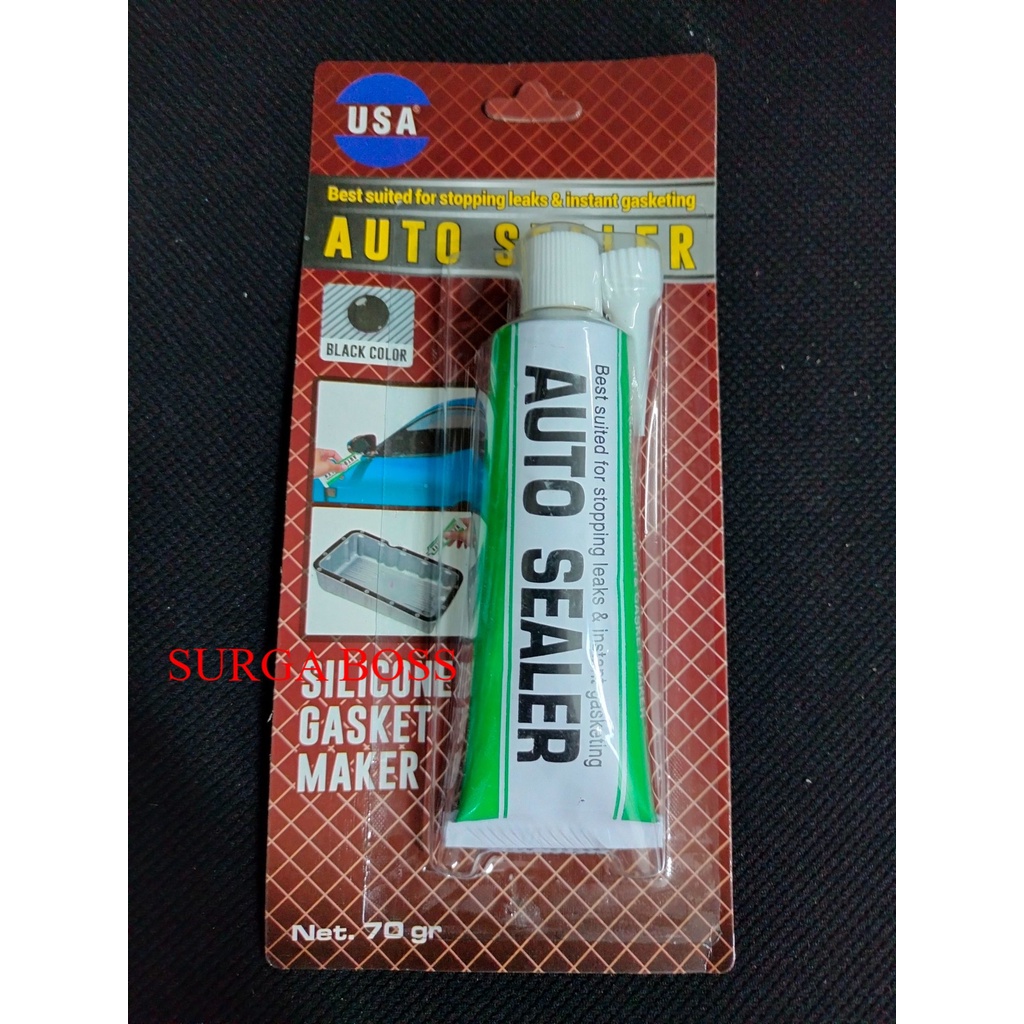 

Lem Silikon / Silicone Tube Hitam AUTO SEALER merk USA 70 gr