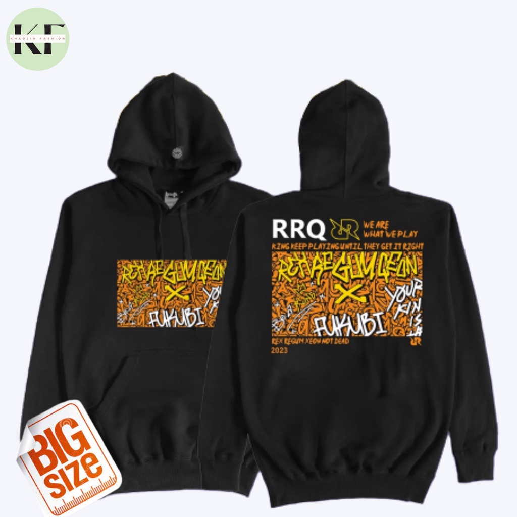 Jaket RRQ x Fukubi Graffity RRQ Onic Alterego Evos Btr S M L XL 2XL 3XL 4XL 5XL Hoodie RRQ x Fukubi 