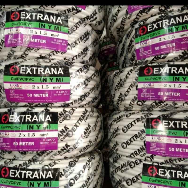 KABEL Ac Kabel LISTRIK 2x1.5 EXTRANA/ JEMBO