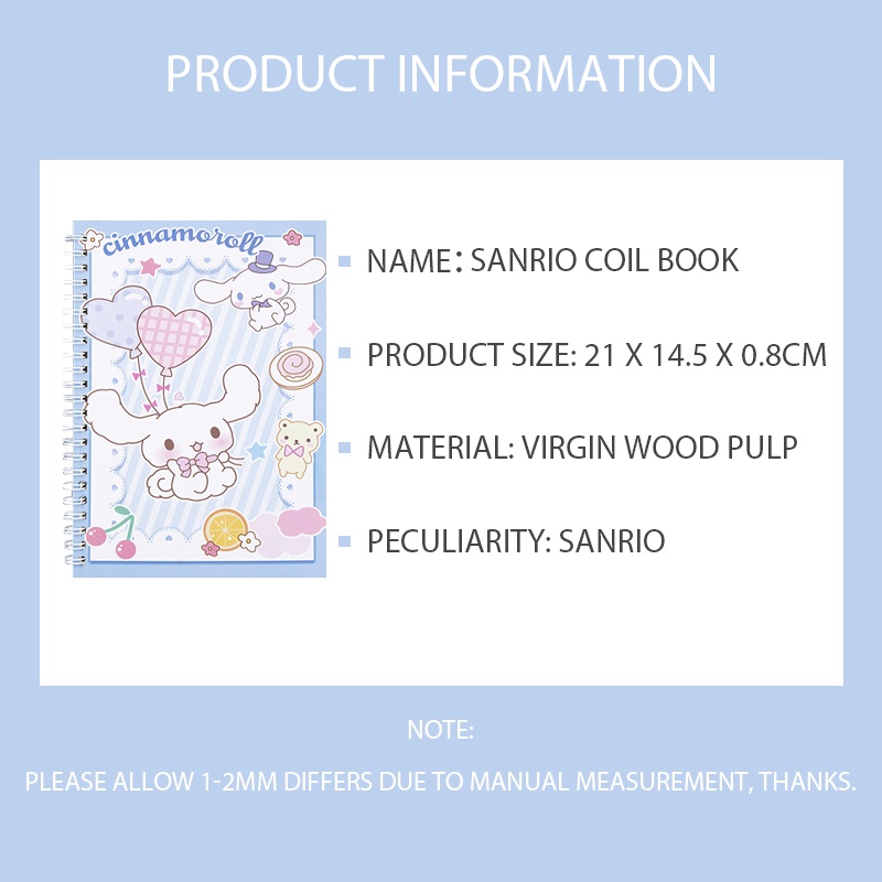 

portable Diary A5 Cute Coil Notebook Sanrio Melody Culomi-LOY