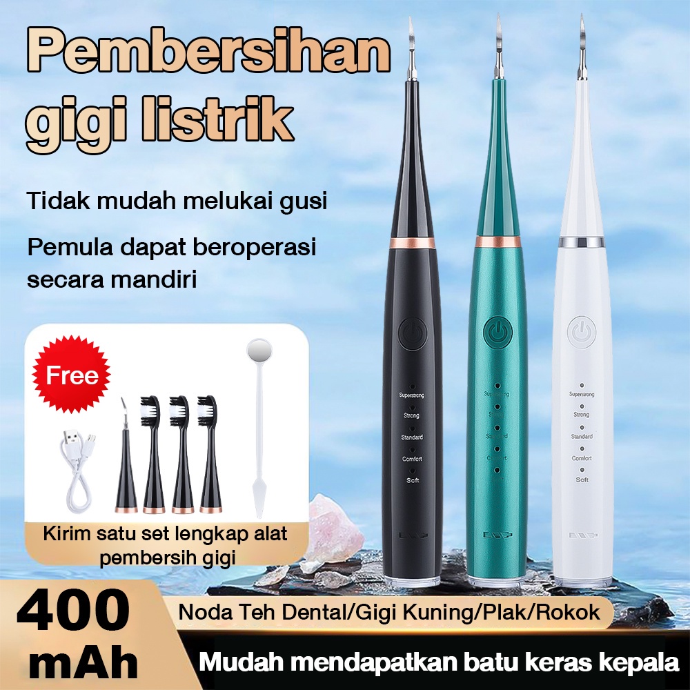 Smart Ultrasonic Scaling Alat Pembersih Karang Plak Sikat Gigi Electric